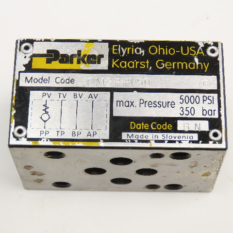 Parker CM2PPV50 Hydraulic Stack Check Valve 5000PSI