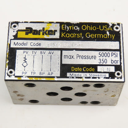Parker CM2PPV50 Hydraulic Stack Check Valve 5000PSI