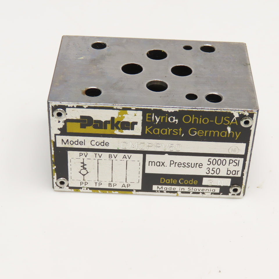 Parker CM2PPV50 Hydraulic Stack Check Valve 5000PSI