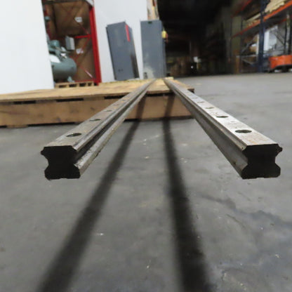 23mm Wide x 22mm Height Linear Guide Rail 3016mm / 118-3/4" OAL Lot Of 2