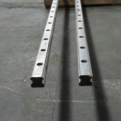 23mm Wide x 22mm Height Linear Guide Rail 3016mm / 118-3/4" OAL Lot Of 2