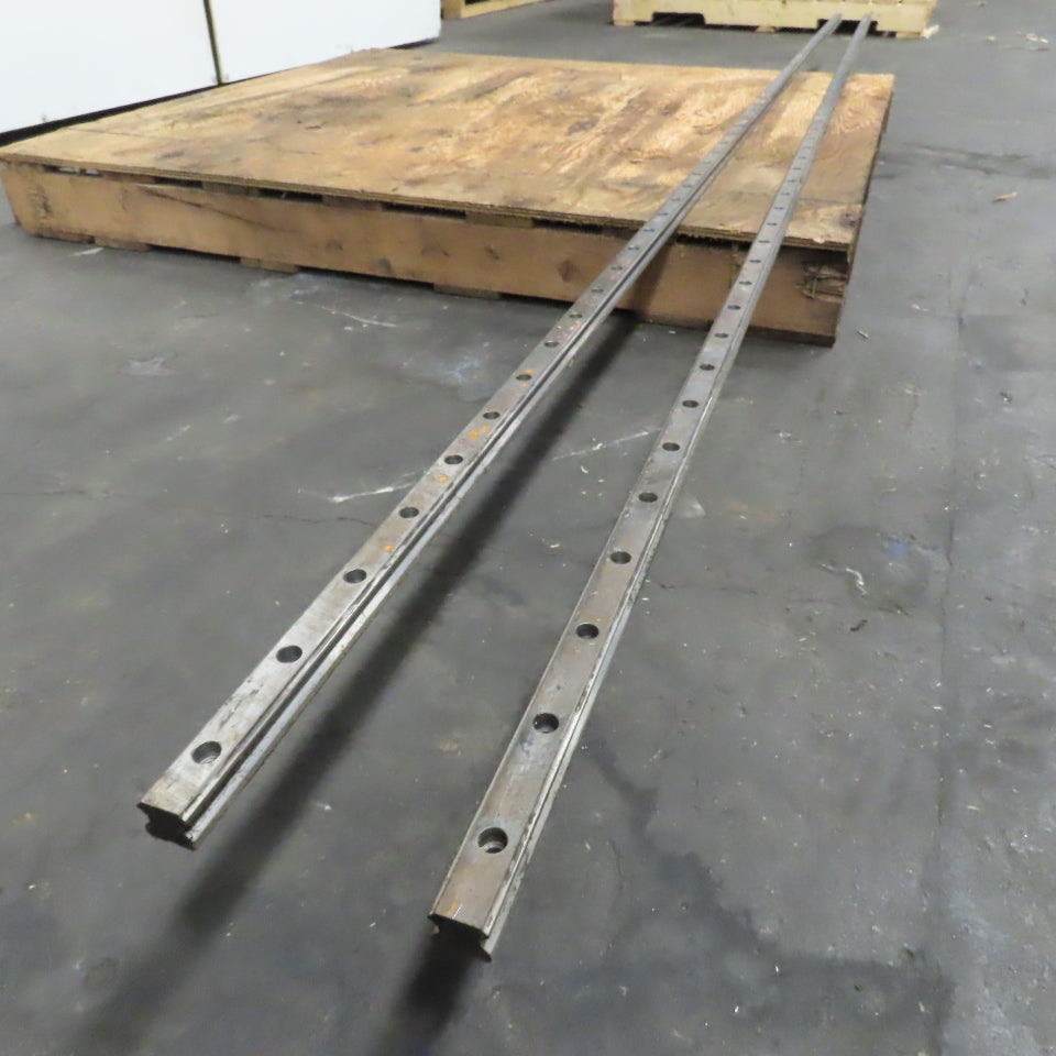 23mm Wide x 22mm Height Linear Guide Rail 3016mm / 118-3/4" OAL Lot Of 2
