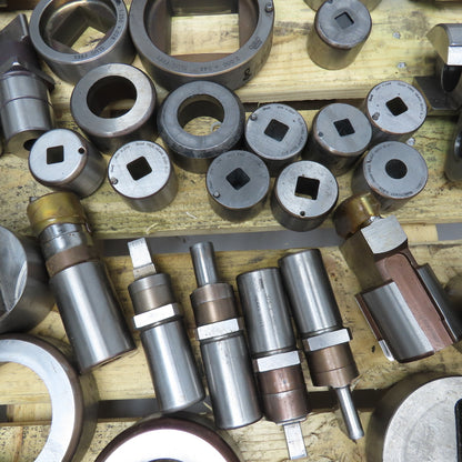 Huge Lot Misc. Shape CNC Turret Dies Punches Square Circles Etc. 670Lbs