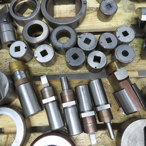 Huge Lot Misc. Shape CNC Turret Dies Punches Square Circles Etc. 670Lbs