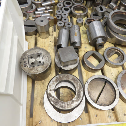 Huge Lot Misc. Shape CNC Turret Dies Punches Square Circles Etc. 670Lbs