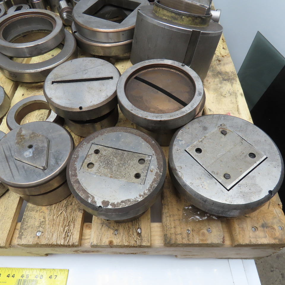 Huge Lot Misc. Shape CNC Turret Dies Punches Square Circles Etc. 670Lbs