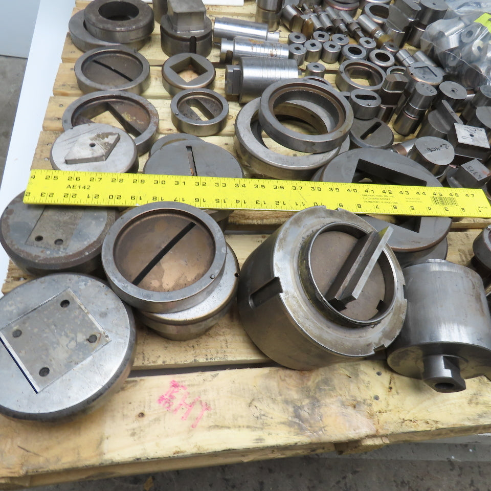 Huge Lot Misc. Shape CNC Turret Dies Punches Square Circles Etc. 670Lbs