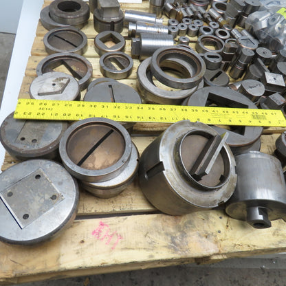 Huge Lot Misc. Shape CNC Turret Dies Punches Square Circles Etc. 670Lbs