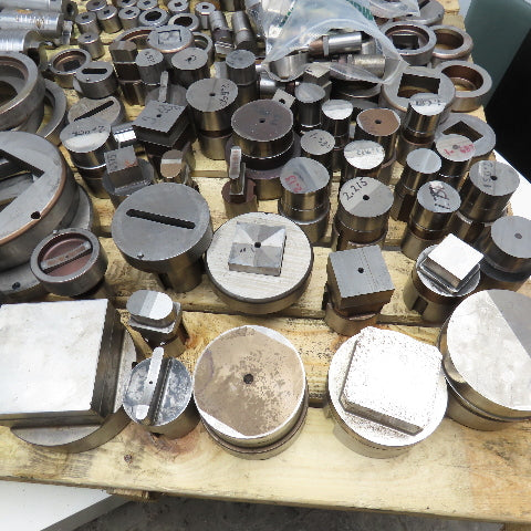 Huge Lot Misc. Shape CNC Turret Dies Punches Square Circles Etc. 670Lbs