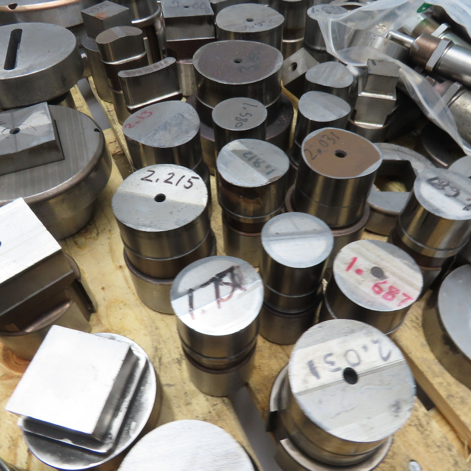 Huge Lot Misc. Shape CNC Turret Dies Punches Square Circles Etc. 670Lbs
