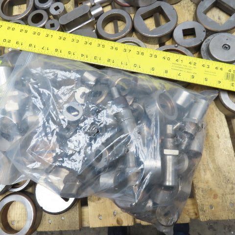 Huge Lot Misc. Shape CNC Turret Dies Punches Square Circles Etc. 670Lbs