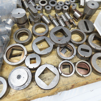 Huge Lot Misc. Shape CNC Turret Dies Punches Square Circles Etc. 670Lbs