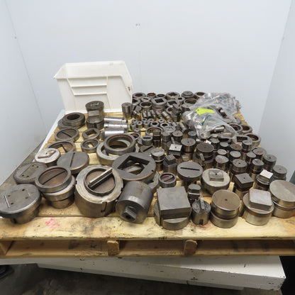 Huge Lot Misc. Shape CNC Turret Dies Punches Square Circles Etc. 670Lbs
