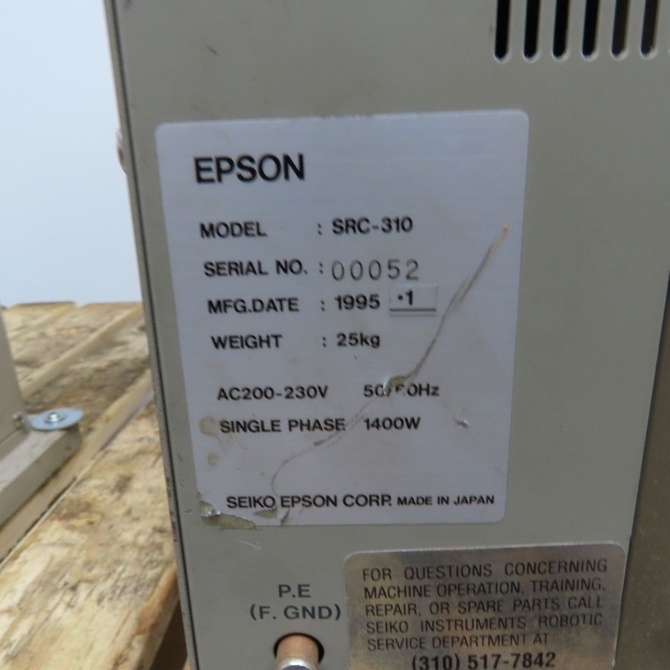 Seiko Epson SRC-310 Robot Arm Manipulator 4 Axis 200-250V Single Phase