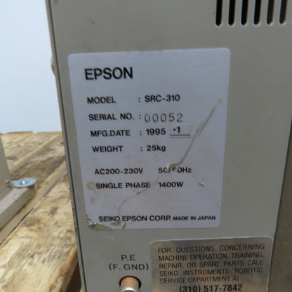 Seiko Epson SRC-310 Robot Arm Manipulator 4 Axis 200-250V Single Phase