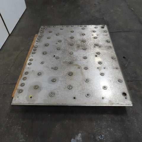 60" x 46" Ball Transfer Gravity Roller 304/28 Stainless Steel Plate