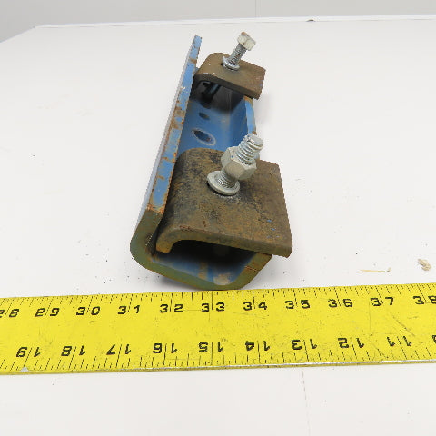 Gorbel Style Under Beam Hanger Bracket 14" x 3" x 1-3/4" W/ Flange Clamps