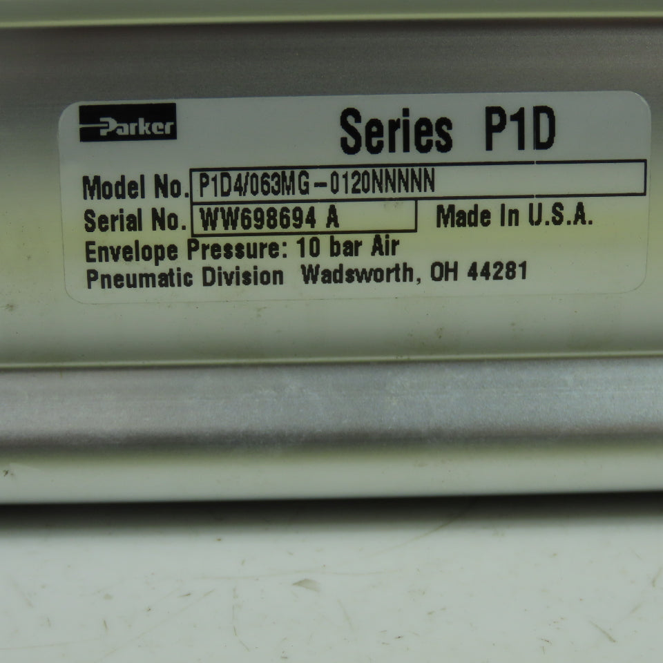 Parker P1D4/063MG-0120NNNNN Double Action Pneumatic Cylinder 120mm Stroke