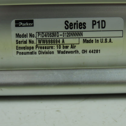 Parker P1D4/063MG-0120NNNNN Double Action Pneumatic Cylinder 120mm Stroke