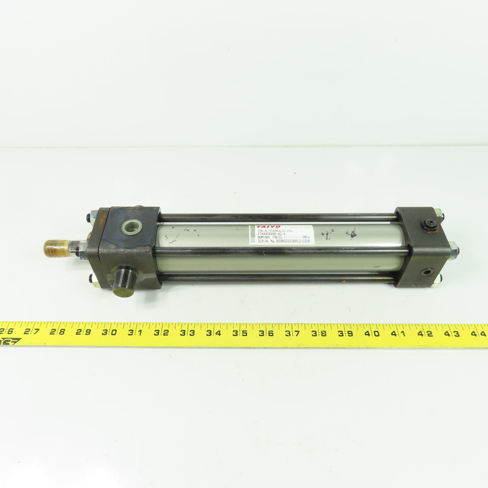 Taiyo 70H-8 2TA40CB200-AC-X Double Acting Hydraulic Cylinder 200mm Stroke 7MPa