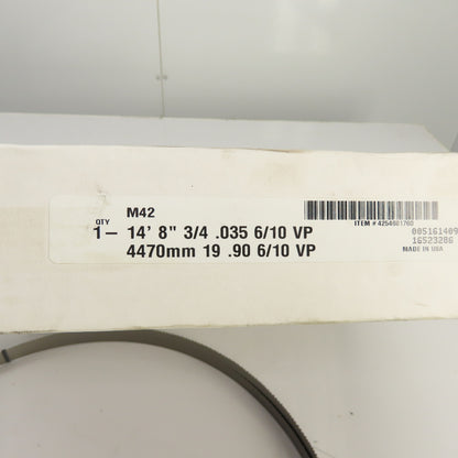 Morse M42 14' 8" 3/4 .035 6/10 VP Band Saw Blade