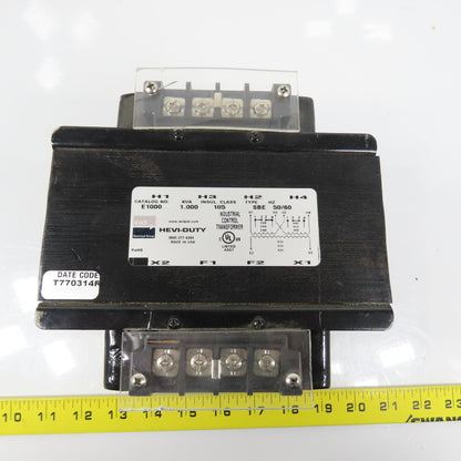 Hevi-Duty E1000 1.0kVA Control Transformer Pri 220/480V Sec 110-115-120V SBE