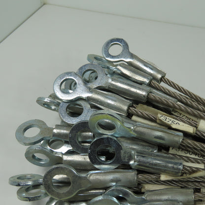 73750406 19" OAL Safety Cable Wire W/ Eye Ends Lot Of 50