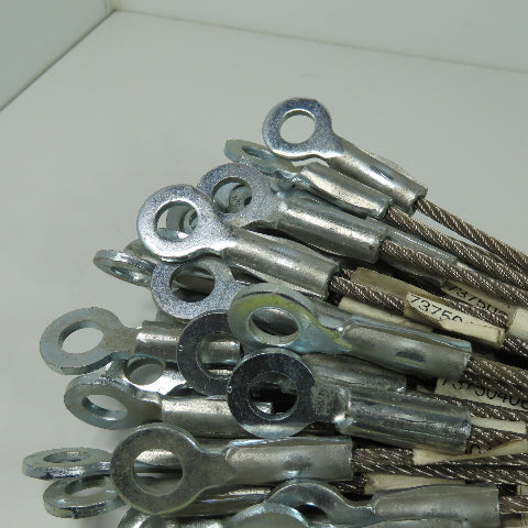 73750406 19" OAL Safety Cable Wire W/ Eye Ends Lot Of 50