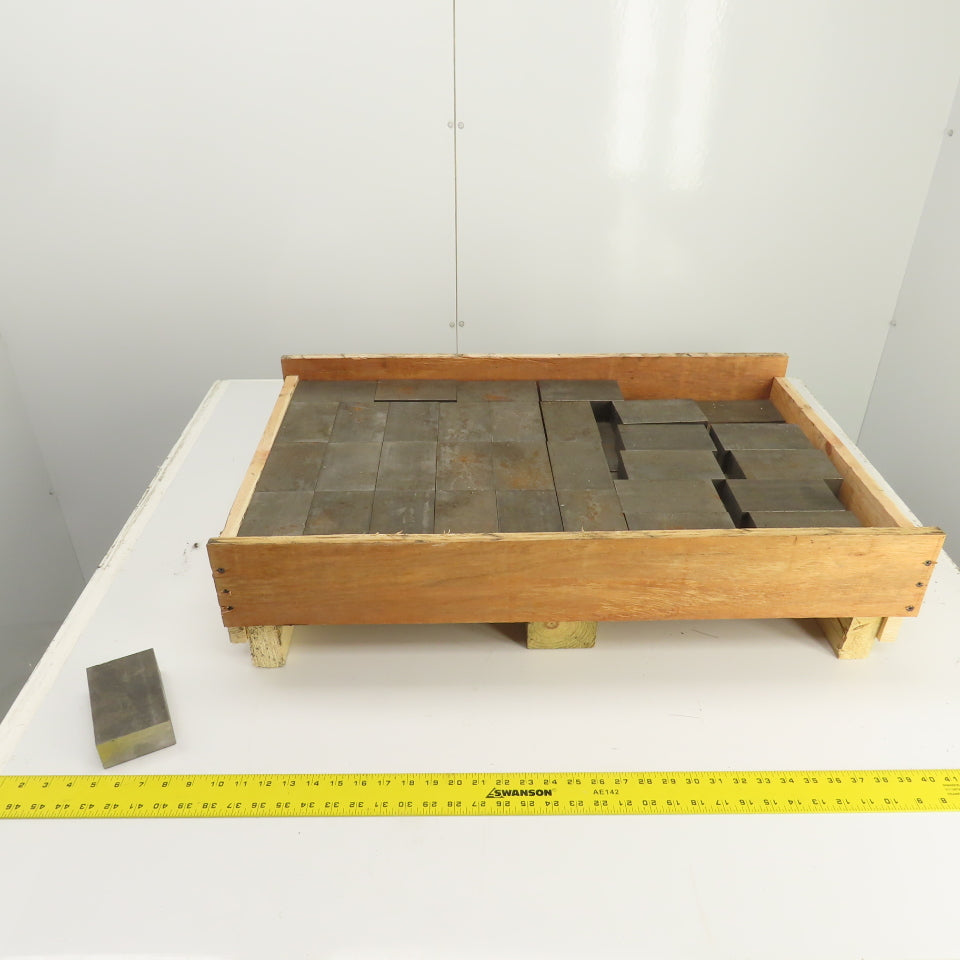 1018 Cold Roll Steel Flat Bar Stock 1-1/2" x 3" x 5" L Lot Of 65 Pieces