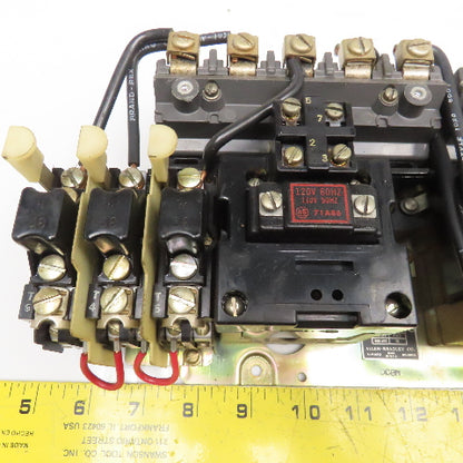 Allen Bradley 715-BOD127 Size 1 Reversing Contactor 600V 10Hp Max 120V Coil