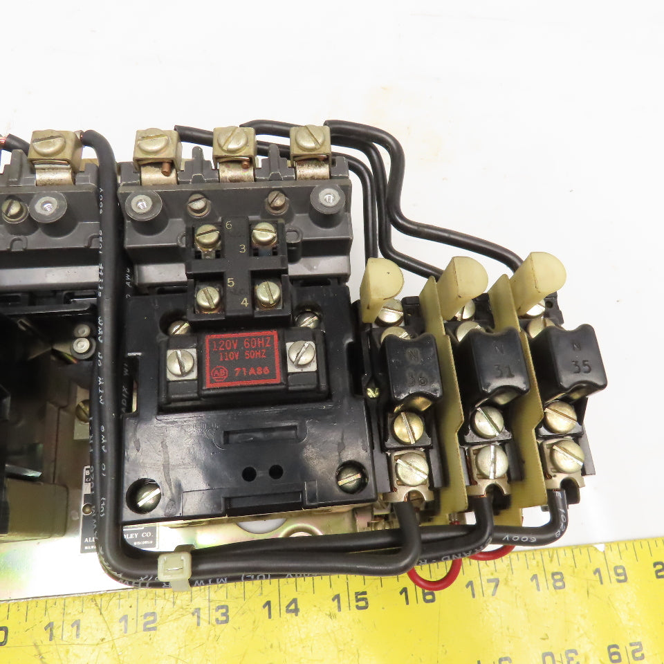 Allen Bradley 715-BOD127 Size 1 Reversing Contactor 600V 10Hp Max 120V Coil
