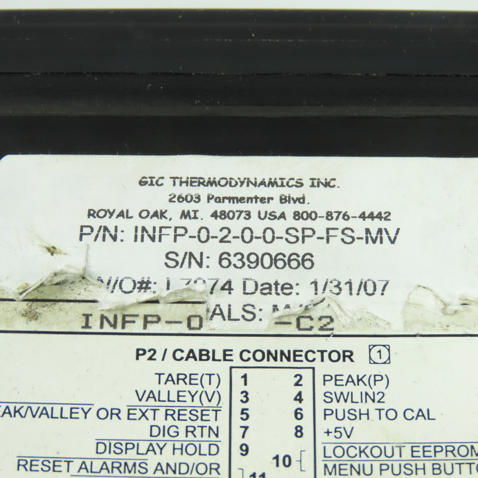 Newport INFP-0-2-0-0-SP-FS-MV Digital Process Panel Meter/Controller 6 Digit