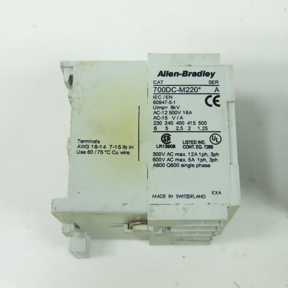 Allen Bradley 700DC-MB220* Ser A Control Relay 300VAC Max 24VDC Lot Of 5