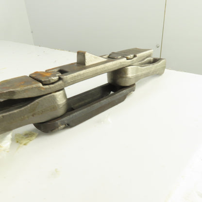 FMC 1591-54-1 X-458 Rivetless Drop Forged Conveyor Chain 11' OAL 4" Pitch
