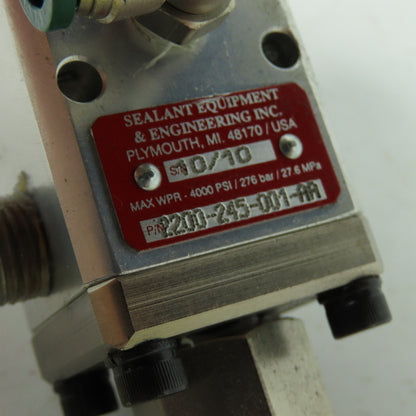 Sealant 2200-245-147-AA Pneumatic Air Actuated Single Ball Valve 4000PSI 1/2"NPT