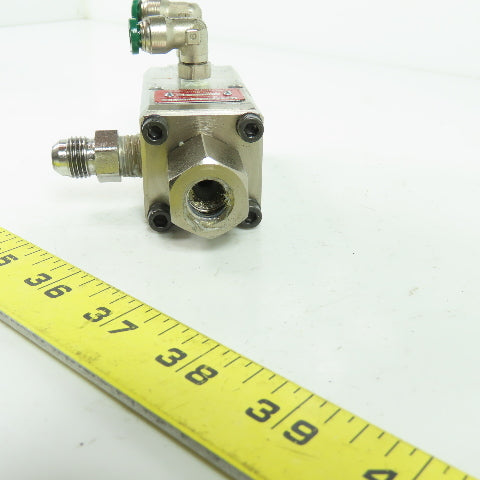 Sealant 2200-245-147-AA Pneumatic Air Actuated Single Ball Valve 4000PSI 1/2"NPT