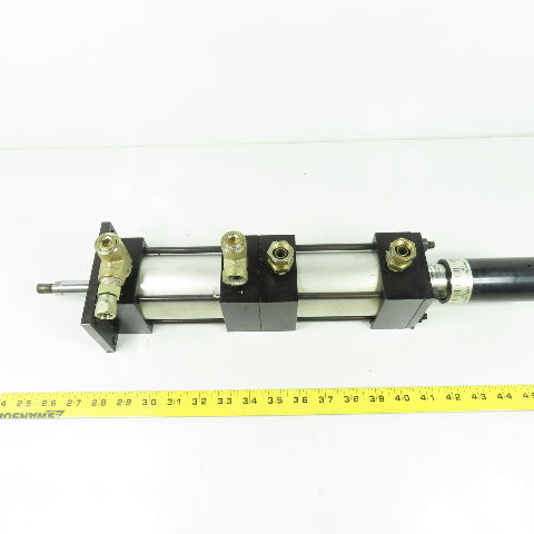 Hydraulic Tandem Cylinder 1-3/8" Bore 2" Stroke W/Micro Adjust
