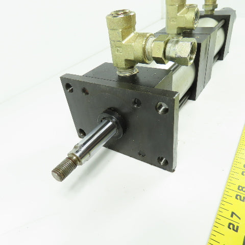 Hydraulic Tandem Cylinder 1-3/8" Bore 2" Stroke W/Micro Adjust