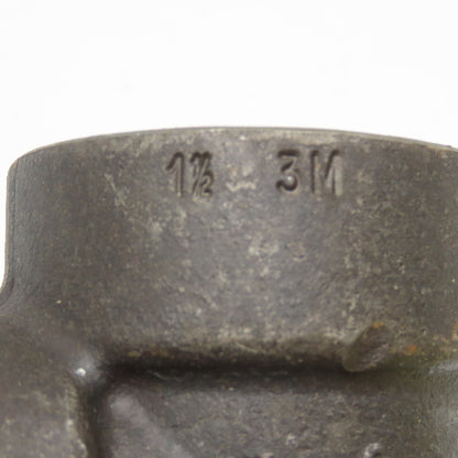 1-1/2" Black Malleable Iron Socket Weld Pipe Elbow 3M 90° Lot Of 2
