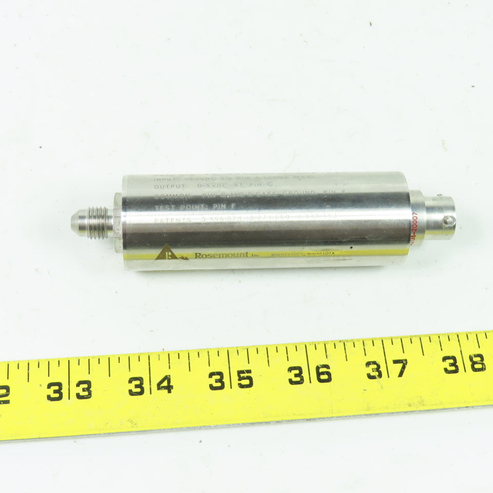 Rosemount 1332 A10 Pressure Transducer 28VDC In 5VDC Out 5-Pin
