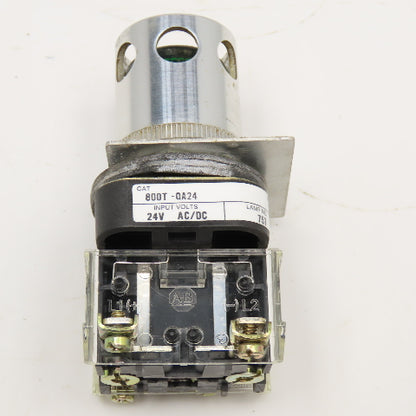 Allen Bradley 800T-QA24 24V AC/DC Momentary Contact Illuminated Button Green