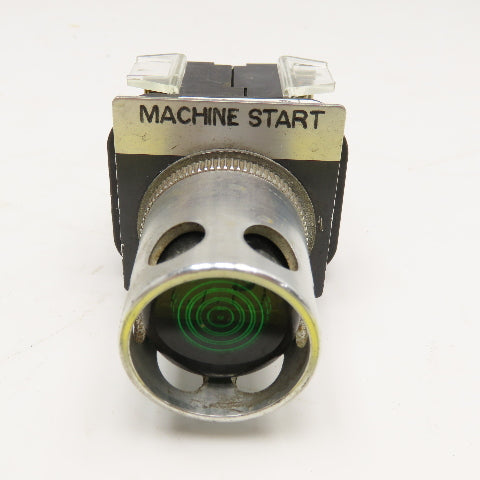 Allen Bradley 800T-QA24 24V AC/DC Momentary Contact Illuminated Button Green