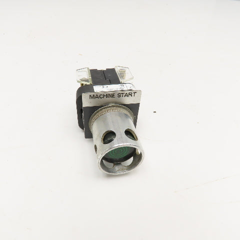 Allen Bradley 800T-QA24 24V AC/DC Momentary Contact Illuminated Button Green
