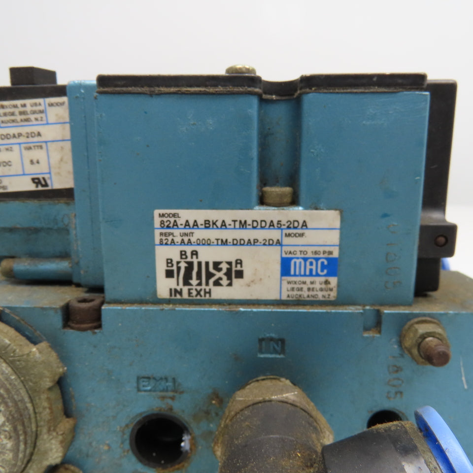MAC 82A-AA-BKA-TM-DDA5-2DA 2 Position Air Valve Bank Manifold Assembly 24VDC