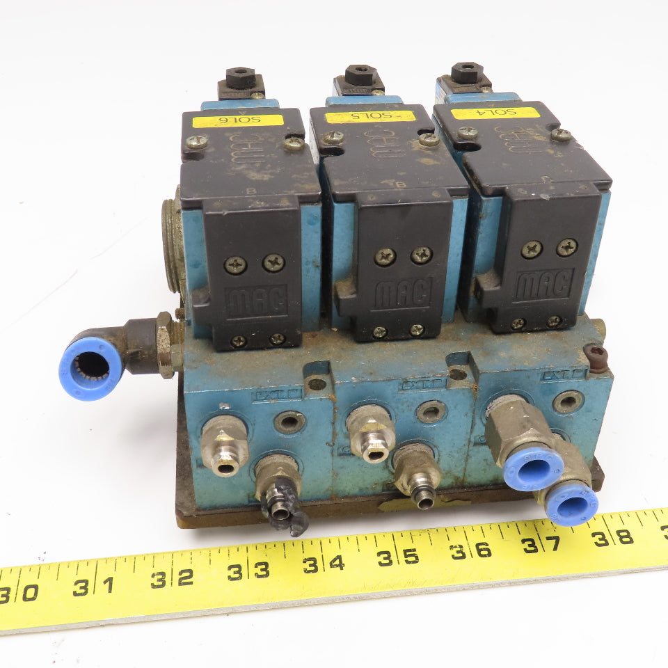MAC 82A-AA-BKA-TM-DDA5-2DA 2 Position Air Valve Bank Manifold Assembly 24VDC
