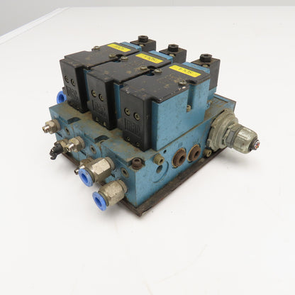MAC 82A-AA-BKA-TM-DDA5-2DA 2 Position Air Valve Bank Manifold Assembly 24VDC