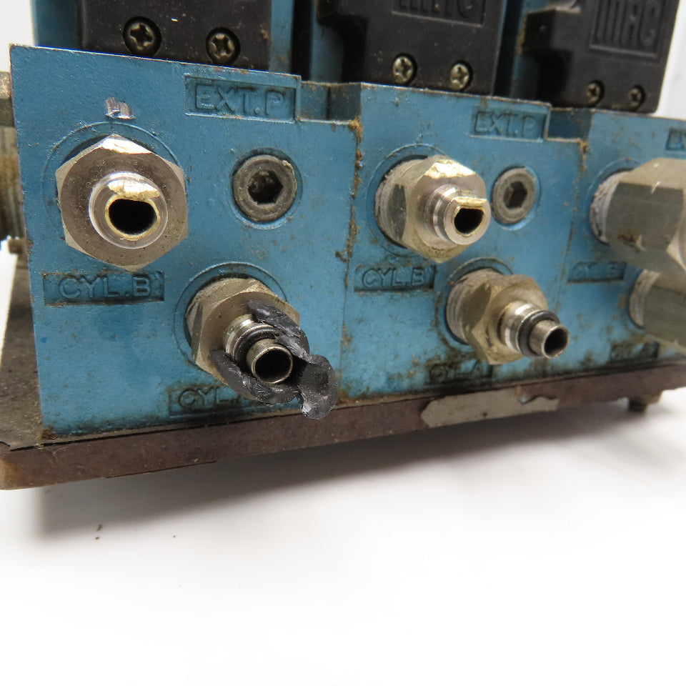 MAC 82A-AA-BKA-TM-DDA5-2DA 2 Position Air Valve Bank Manifold Assembly 24VDC