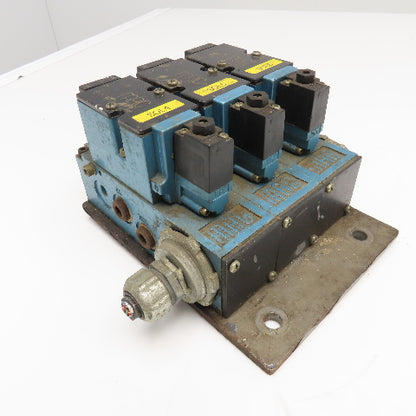 MAC 82A-AA-BKA-TM-DDA5-2DA 2 Position Air Valve Bank Manifold Assembly 24VDC