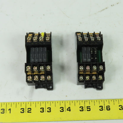 Automation Direct RS4N-DE 5A 240VAC 4-Pole Card Relay 24VDC Coil Lot Of 2