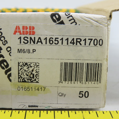 ABB 1SNA165114R1700 M6/8.P Modular Terminal Blocks Yellow & Green Box Of 30